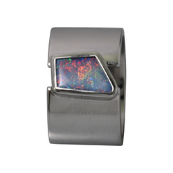 Australian Doublet Opal 925 Sterling Silver Ring