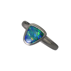 Australian Doublet Opal 925 Sterling Silver Ring