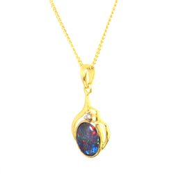 Australian Triplet Opal Gold Plated/925 Sterling Silver Pendant