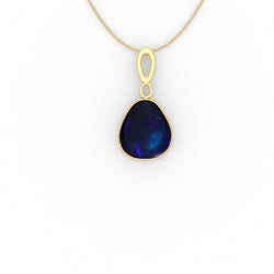 Asher Pendant - Boulder Opal Doublet Handcrafted in 9kt Yellow Gold Pendant