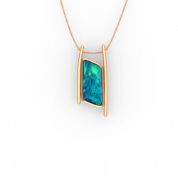 Charity Pendant - Boulder Opal Doublet Handcrafted in 9kt Rose Gold Pendant