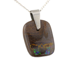 Natural Boulder Opal Necklace