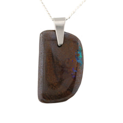 Natural Boulder Opal Necklace