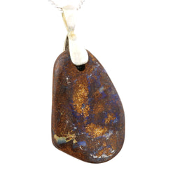 Natural Boulder Opal Necklace