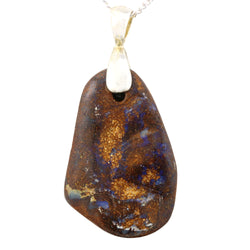 Natural Boulder Opal Necklace