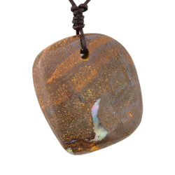 Natural Boulder Opal Necklace