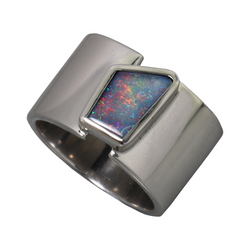 Australian Doublet Opal 925 Sterling Silver Ring