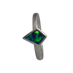 Australian Doublet Opal 925 Sterling Silver Ring