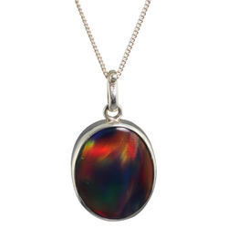 Australian Doublet Opal 925 Sterling Silver Pendant