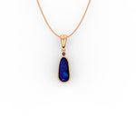 Emilia Pendant - Boulder Opal Doublet Handcrafted in 9kt Rose Gold Pendant