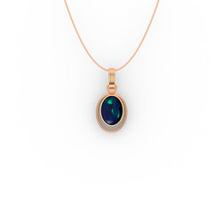 Everly Pendant - Boulder Opal Doublet Handcrafted in 9kt Rose Gold Pendant
