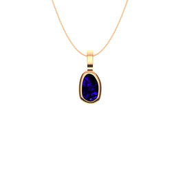 Elena Pendant - Boulder Opal Doublet Handcrafted in 9kt Rose Gold Pendant