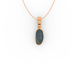 Emerson Pendant - Boulder Opal Doublet Handcrafted in 9kt Rose Gold Pendant