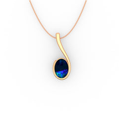 Eva Pendant - Boulder Opal Doublet Handcrafted in 9kt Rose Gold Pendant