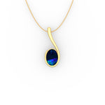 Eva Pendant - Boulder Opal Doublet Handcrafted in 9kt Yellow Gold Pendant