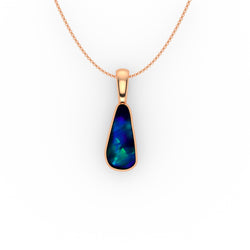Eliana Pendant - Boulder Opal Doublet Handcrafted in 9kt Rose Gold Pendant