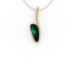 Ava Pendant - Boulder Opal Doublet Handcrafted in 9kt Yellow Gold Pendant