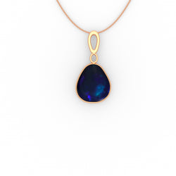 Asher Pendant - Boulder Opal Doublet Handcrafted in 9kt Rose Gold Pendant
