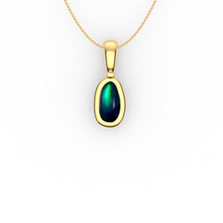 Aria Pendant - Boulder Opal Doublet Handcrafted in 9kt Yellow Gold Pendant