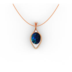 Addison Pendant - Boulder Opal Doublet Handcrafted in 9kt Rose Gold Pendant