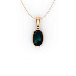 Alice Pendant - Boulder Opal Doublet Handcrafted in 9kt Rose Gold Pendant