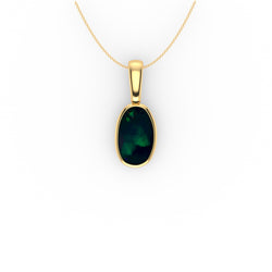 Alice Pendant - Boulder Opal Doublet Handcrafted in 9kt Yellow Gold Pendant