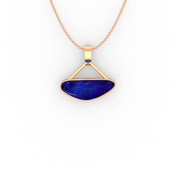Adeline Pendant - Boulder Opal Doublet Handcrafted in 9kt Rose Gold Pendant