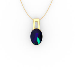 Ariana Pendant - Boulder Opal Doublet Handcrafted in 9kt Yellow Gold Pendant