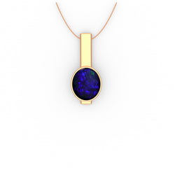 Anna Pendant - Boulder Opal Doublet Handcrafted in 9kt Rose Gold Pendant