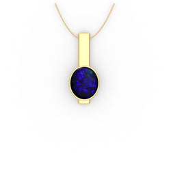 Anna Pendant - Boulder Opal Doublet Handcrafted in 9kt Yellow Gold Pendant