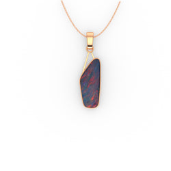 Adriana Pendant - Boulder Opal Doublet Handcrafted in 9kt Rose Gold Pendant