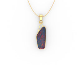 Adriana Pendant - Boulder Opal Doublet Handcrafted in 9kt Yellow Gold Pendant