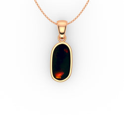 Ashton Pendant - Boulder Opal Doublet Handcrafted in 9kt Rose Gold Pendant