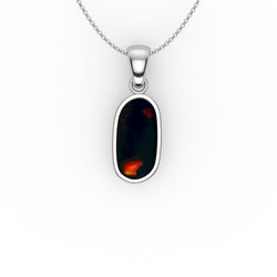 Ashton Pendant - Boulder Opal Doublet Handcrafted in 9kt White Gold Pendant