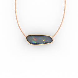 Ariel Pendant - Boulder Opal Doublet Handcrafted in 9kt Rose Gold Pendant