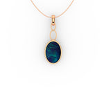 Ada Pendant - Boulder Opal Doublet Handcrafted in 9kt Rose Gold Pendant