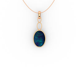 Ada Pendant - Boulder Opal Doublet Handcrafted in 9kt Rose Gold Pendant