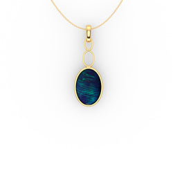 Ada Pendant - Boulder Opal Doublet Handcrafted in 9kt Yellow Gold Pendant
