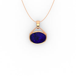 Bella Pendant - Boulder Opal Doublet Handcrafted in 9kt Rose Gold Pendant
