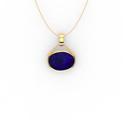 Bella Pendant - Boulder Opal Doublet Handcrafted in 9kt Yellow Gold Pendant