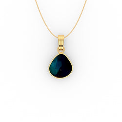 Blair Pendant - Boulder Opal Doublet Handcrafted in 9kt Yellow Gold Pendant