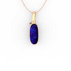 Bailey Pendant - Boulder Opal Doublet Handcrafted in 9kt Rose Gold Pendant