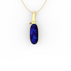 Bailey Pendant - Boulder Opal Doublet Handcrafted in 9kt Yellow Gold Pendant