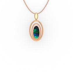 Bianca Pendant - Boulder Opal Doublet Handcrafted in 9kt Rose Gold Pendant