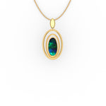 Bianca Pendant - Boulder Opal Doublet Handcrafted in 9kt Yellow Gold Pendant