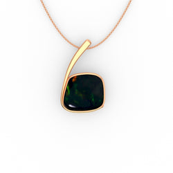 Baylee Pendant - Boulder Opal Doublet Handcrafted in 9kt Rose Gold Pendant
