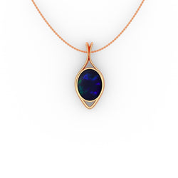 Billie Pendant - Boulder Opal Doublet Handcrafted in 9kt Rose Gold Pendant