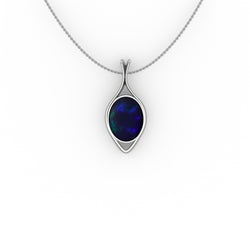 Billie Pendant - Boulder Opal Doublet Handcrafted in 9kt White Gold Pendant