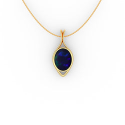 Billie Pendant - Boulder Opal Doublet Handcrafted in 9kt Yellow Gold Pendant