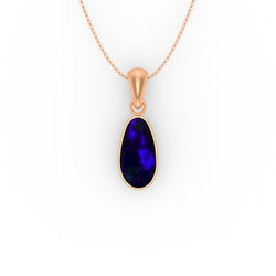 Briley Pendant - Boulder Opal Doublet Handcrafted in 9kt Rose Gold Pendant